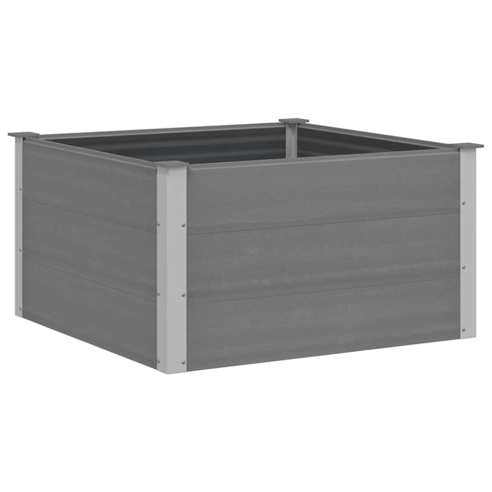 vidaXL Ζαρντινιέρα Υπερυψωμένη Γκρι 100 x 100 x 54 εκ. από WPC