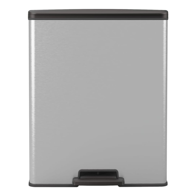 Curver Κάδος Απορριμάτων με Πεντάλ Deco Ασημί 65 Λίτρων