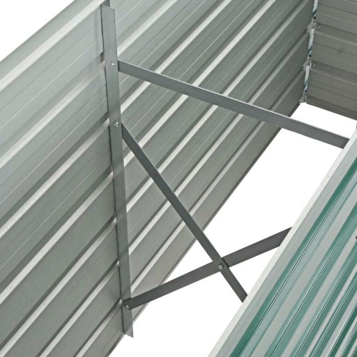 vidaXL Ζαρντινιέρα Υπερυψωμένη Πράσινη 160x40x77 εκ. Γαλβαν. Χάλυβας