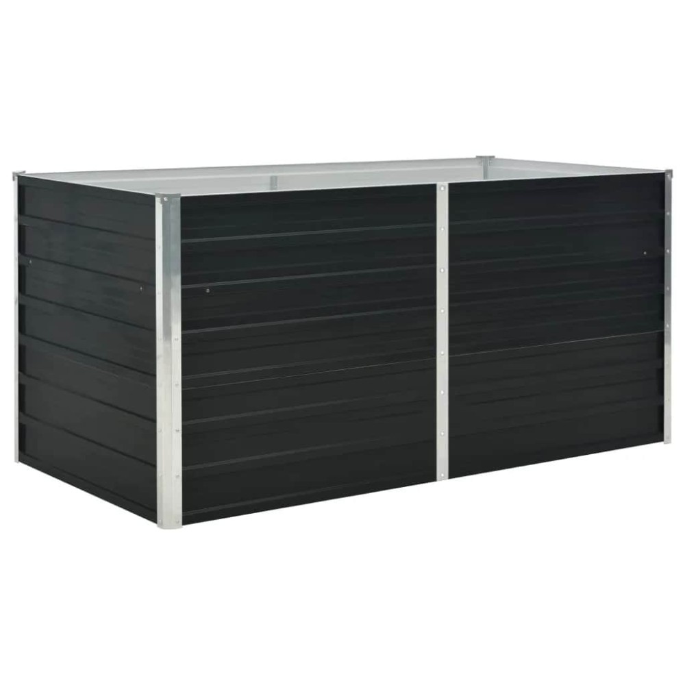 vidaXL Ζαρντινιέρα Ψηλή Ανθρακί 160x80x77 εκ. από Γαλβανισμένο Χάλυβα