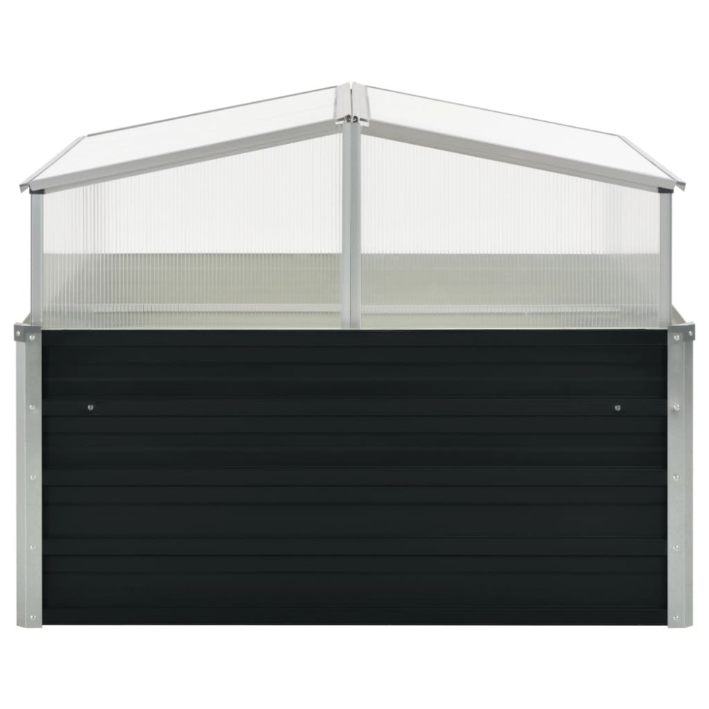 vidaXL Θερμοκήπιο Σπορείο Ανθρακί 100x100x77 εκ. Γαλβανισμένος Χάλυβας