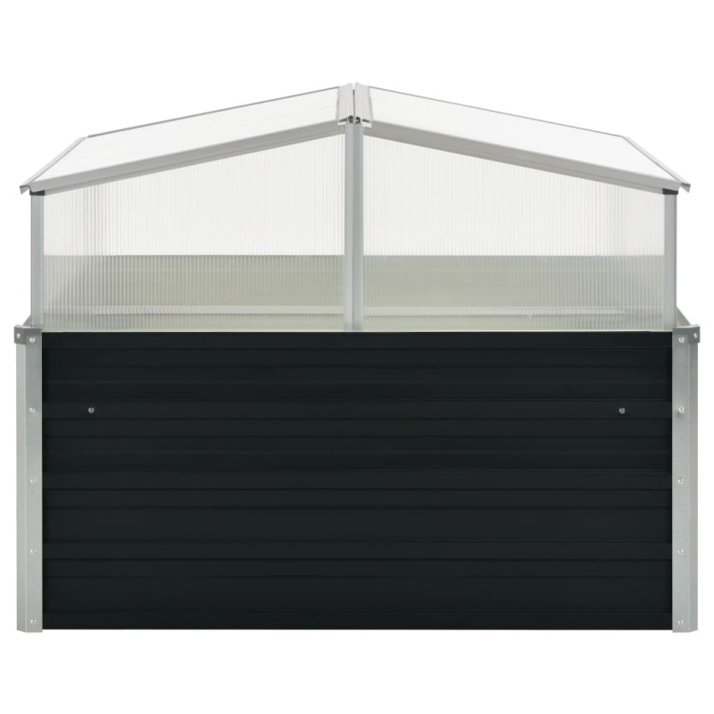 vidaXL Θερμοκήπιο Σπορείο Ανθρακί 100x100x77 εκ. Γαλβανισμένος Χάλυβας