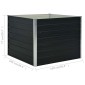 vidaXL Ζαρντινιέρα Ψηλή Ανθρακί 100x100x77 εκ. Γαλβανισμένος Χάλυβας