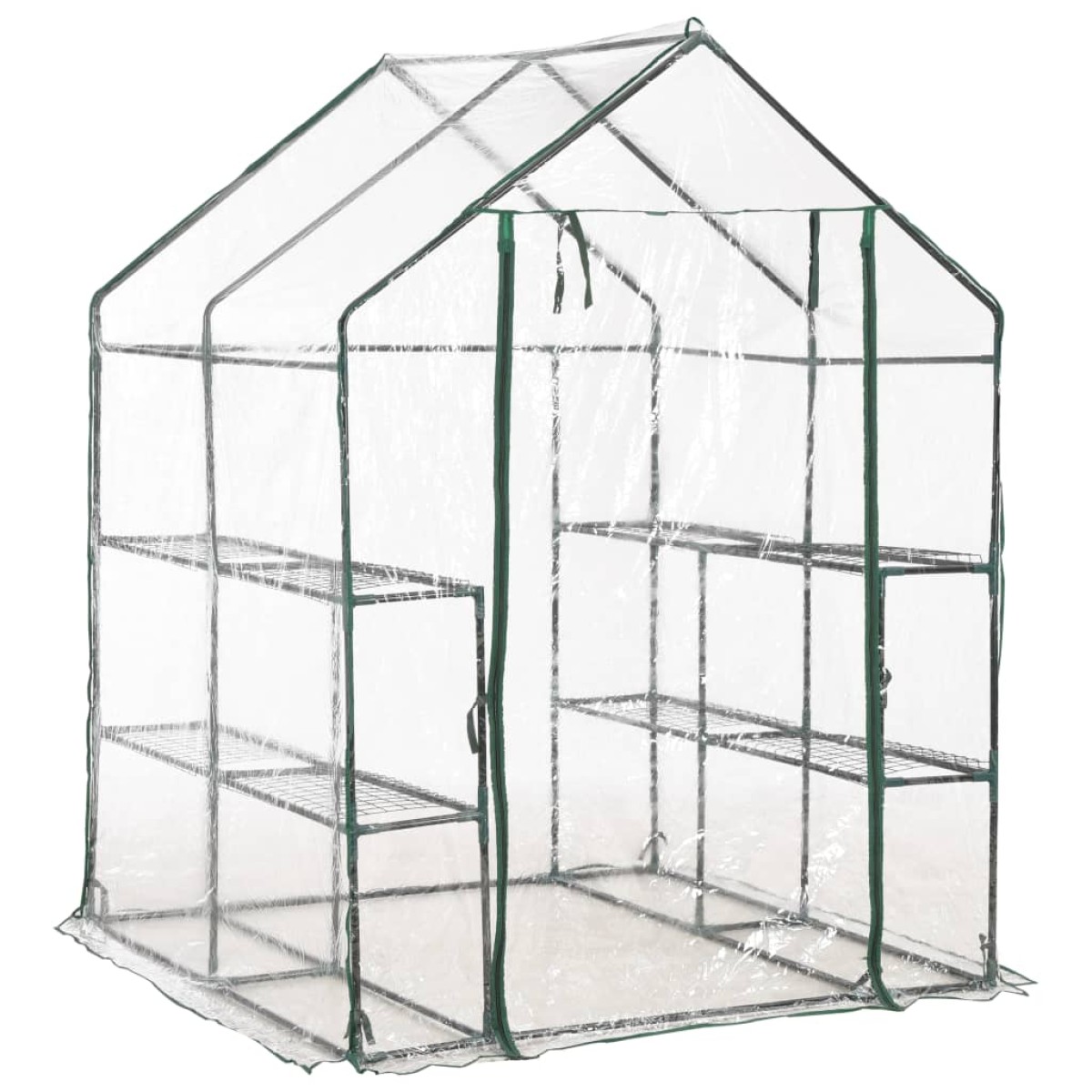 vidaXL Θερμοκήπιο με 8 Ράφια 143 x 143 x 195 εκ.