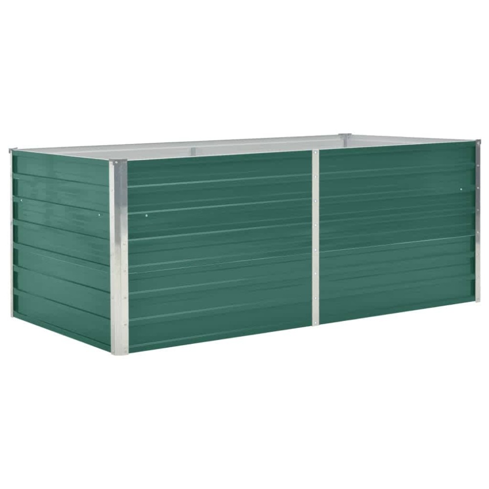 vidaXL Ζαρντινιέρα Ψηλή Πράσινη 160x80x45 εκ. Γαλβανισμένος Χάλυβας