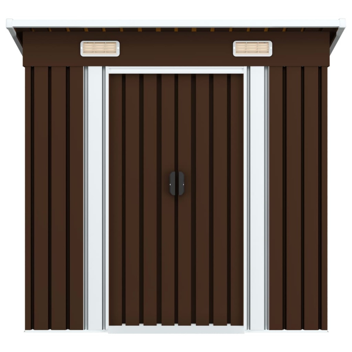 vidaXL Αποθήκη Κήπου Καφέ 194 x 121 x 181 εκ. Ατσάλινη