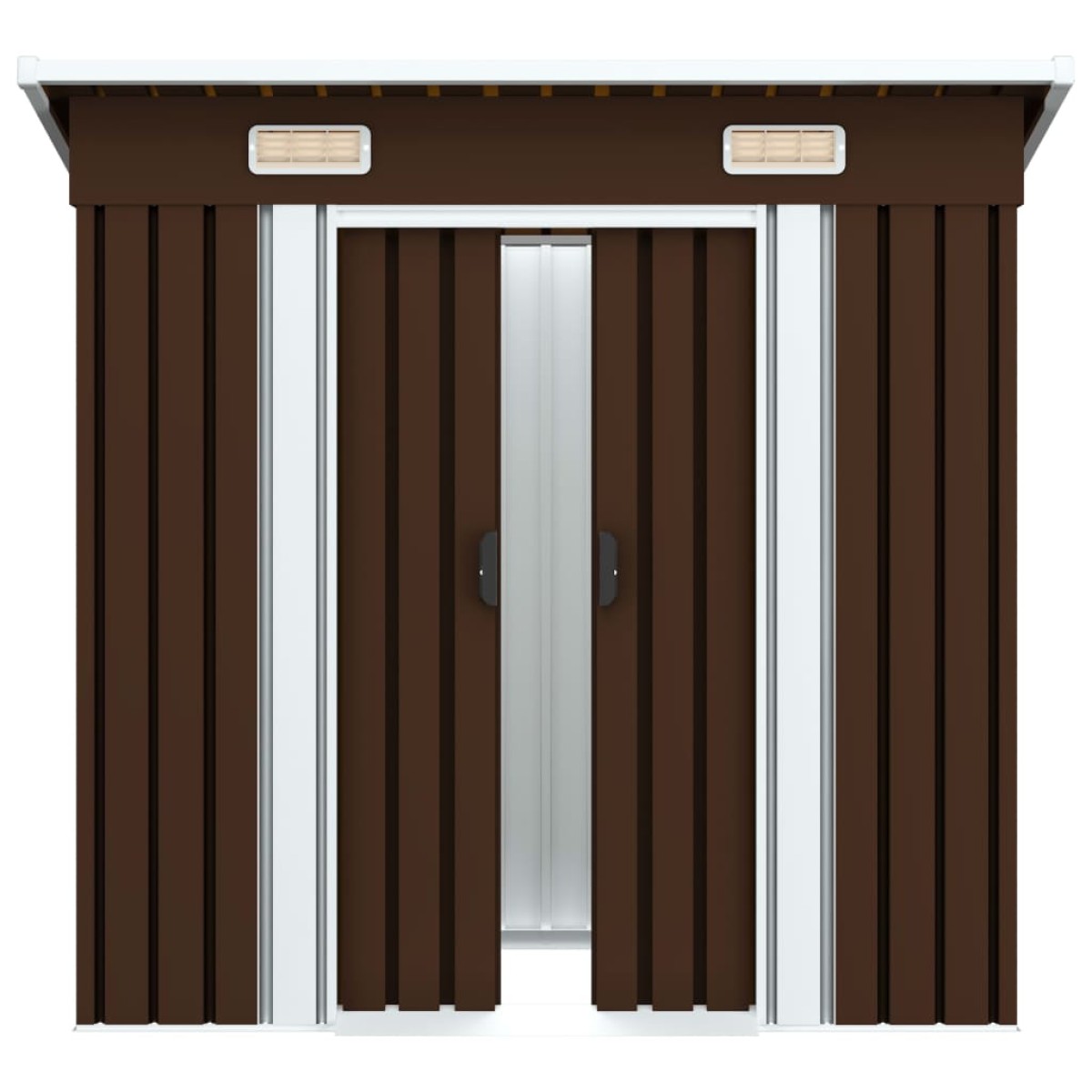 vidaXL Αποθήκη Κήπου Καφέ 194 x 121 x 181 εκ. Ατσάλινη