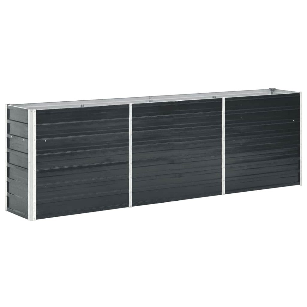 vidaXL Ζαρντινιέρα Υπερυψωμένη Ανθρακί 240x40x77 εκ. Γαλβαν. Χάλυβας