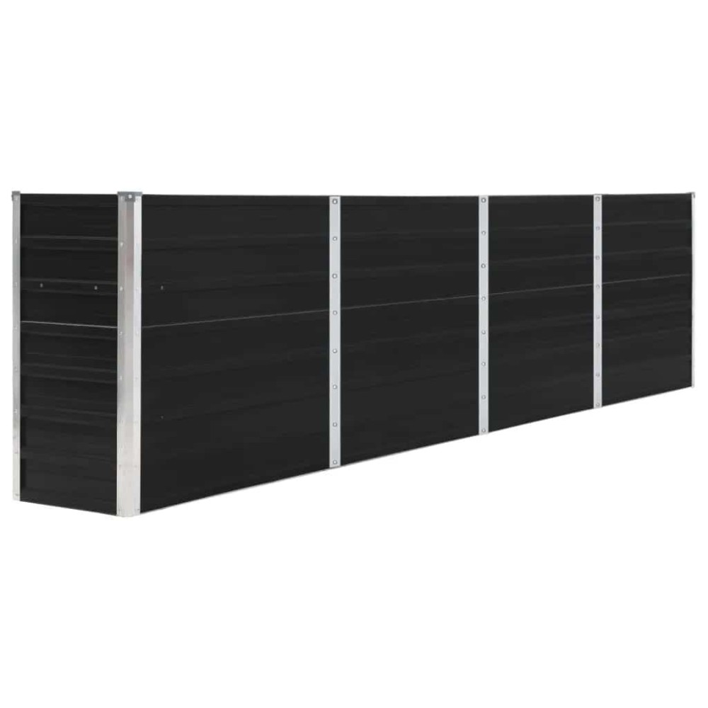 vidaXL Ζαρντινιέρα Ψηλή Ανθρακί 320x40x77 εκ. Γαλβανισμένος Χάλυβας