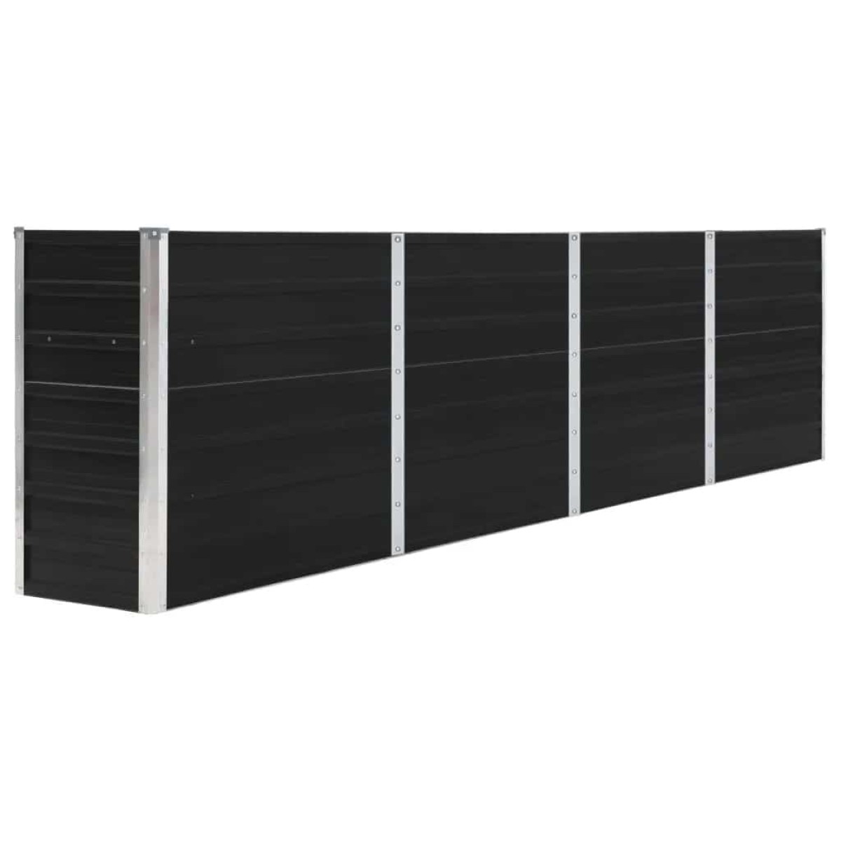 vidaXL Ζαρντινιέρα Ψηλή Ανθρακί 320x40x77 εκ. Γαλβανισμένος Χάλυβας