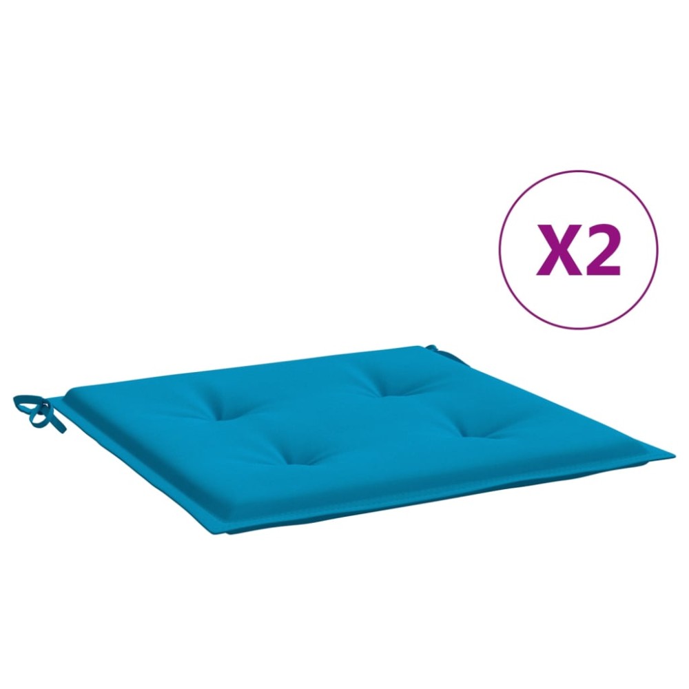 vidaXL Μαξιλάρια Καρέκλας Κήπου 2 τεμ. Μπλε 50x50x4 εκ. Oxford Ύφασμα