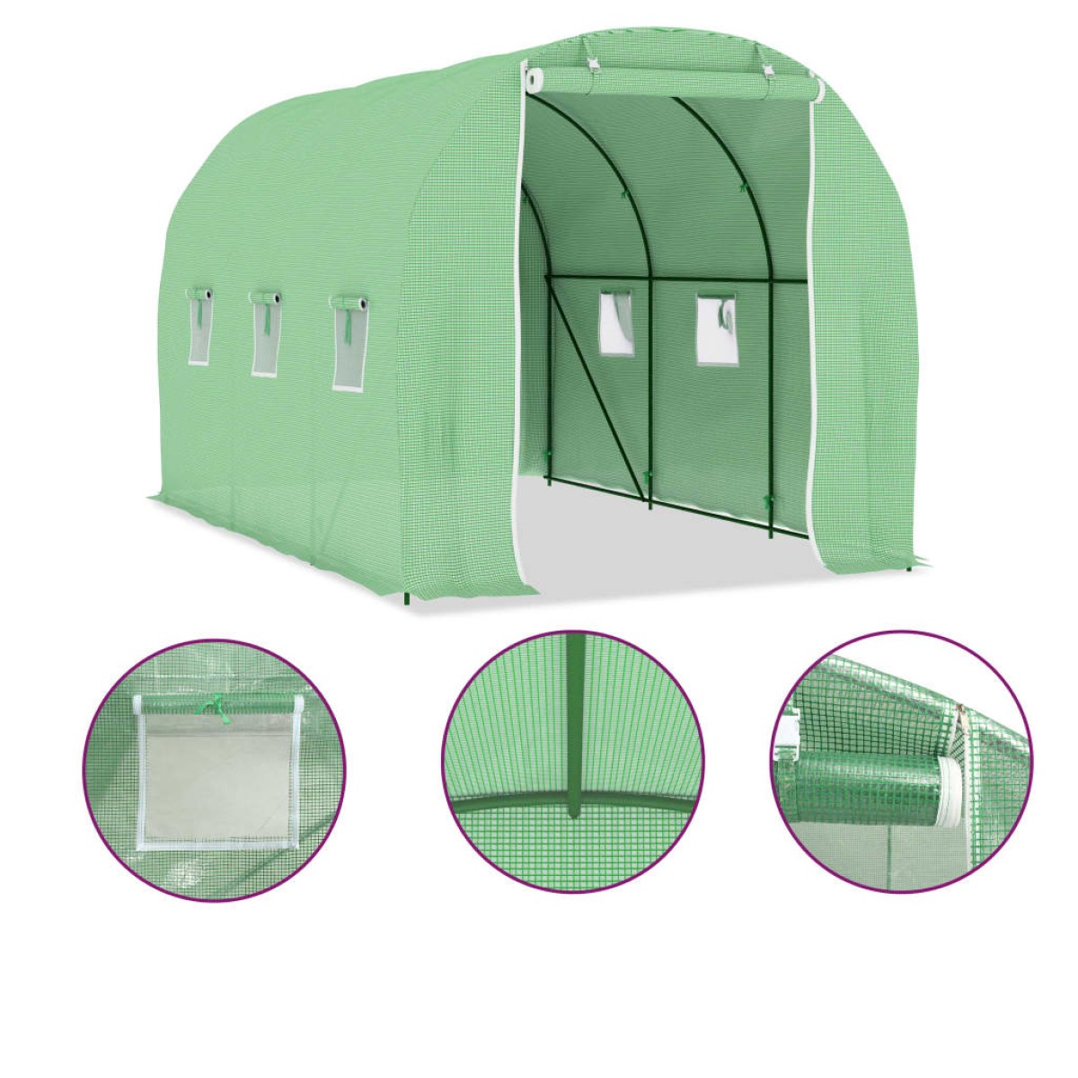 vidaXL Θερμοκήπιο 6,86 μ² 3,43 x 2 x 2 μ.