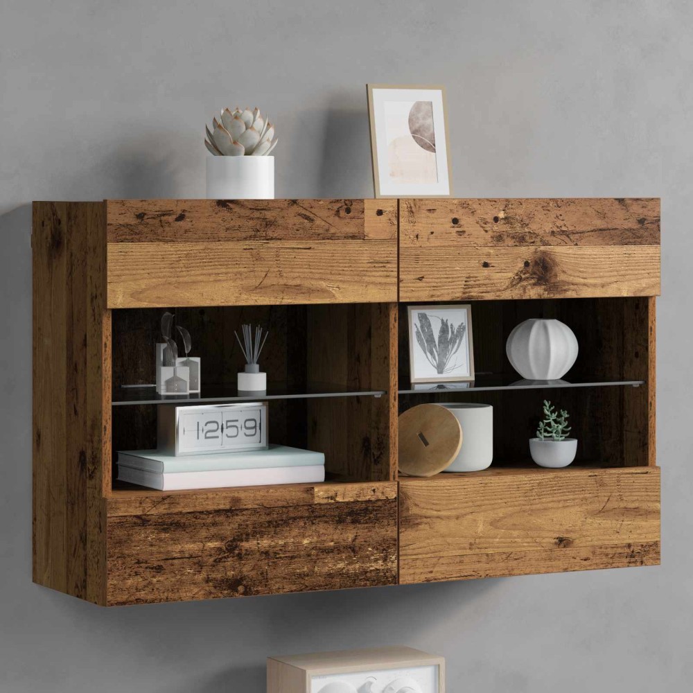 vidaXL Ντουλάπι Τηλεόρασης Τοίχου Παλιό Ξύλο 98,5 x 30 x 60,5 εκ