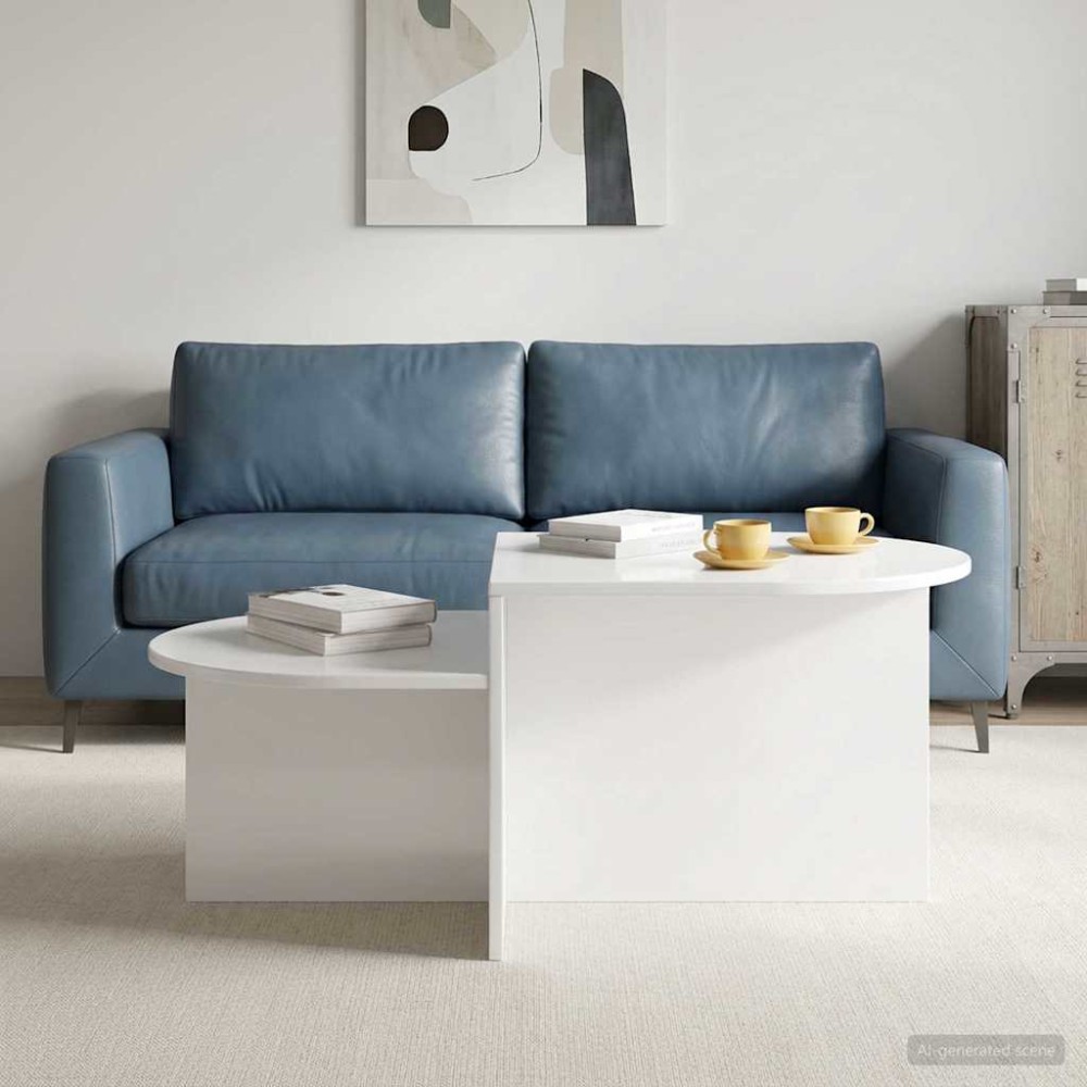 vidaXL Τραπεζάκι σαλονιού Γυαλιστερό Λευκό 100 x 50 x 40 cm