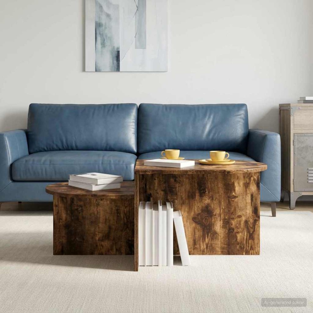 vidaXL Τραπεζάκι σαλονιού Καπνισμένο Ξύλο Δρυός 100 x 50 x 40 cm