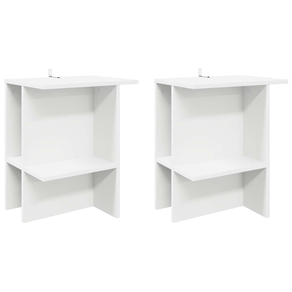 vidaXL Τραπεζάκι σαλονιού 2 pcs Λευκό 40 x 30 x 49 εκ.