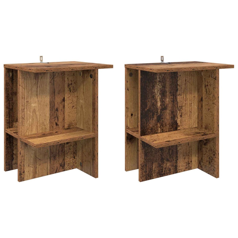 vidaXL Τραπεζάκι σαλονιού 2 pcs Παλαιωμένο ξύλο 40 x 30 x 49 εκ.