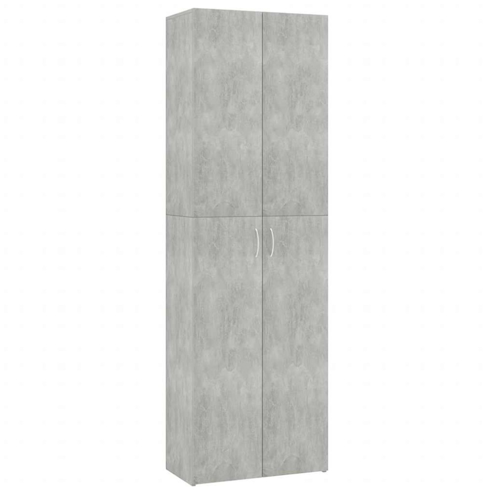vidaXL Ντουλάπα Γραφείου Γκρι Σκυροδέματος 60x32x190 εκ. Επεξ. Ξύλο