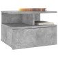 vidaXL Κομοδίνα Κρεμαστά 2 τεμ. Γκρι Σκυροδ. 40x31x27 εκ. Μοριοσανίδα