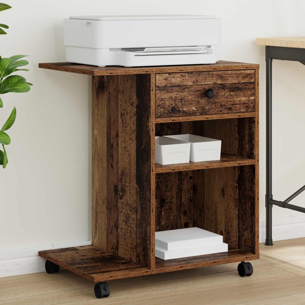 vidaXL Σταντ Εκτυπωτή Παλιό ξύλο 60 x 40 x 68.5 εκ. Επεξεργασμένο ξύλο