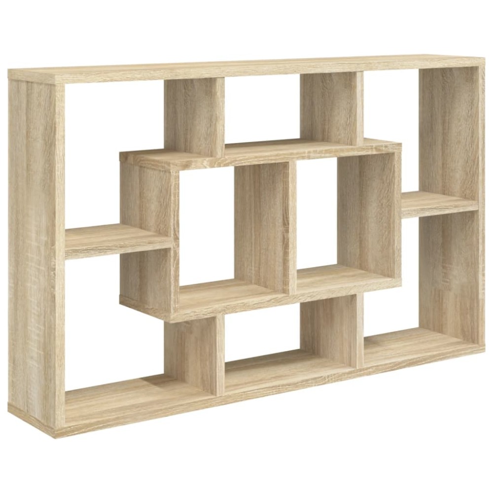 vidaXL Ραφιέρα Τοίχου Sonoma Δρυς 85x16x52,5 εκ. Επεξεργασμένο Ξύλο