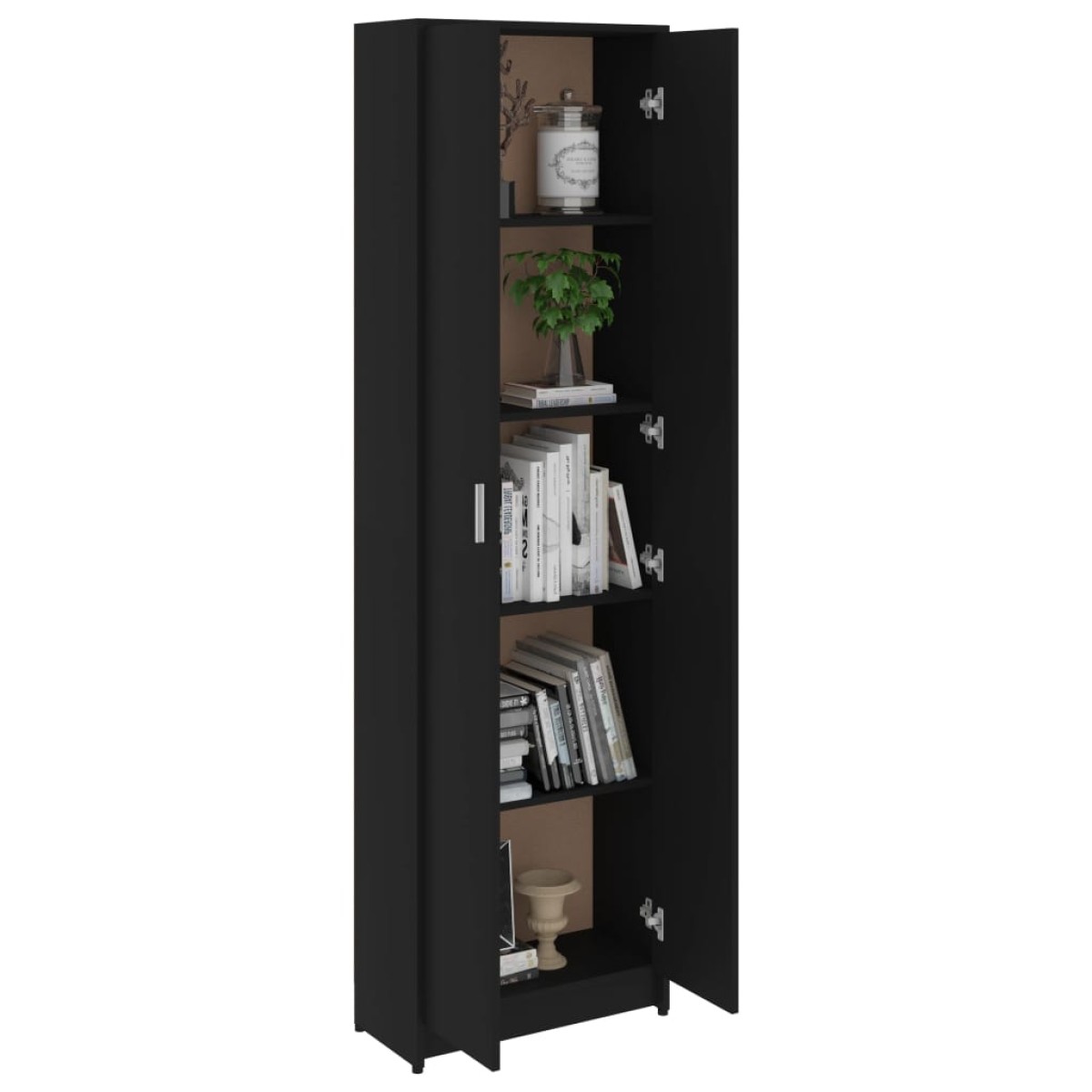 vidaXL Ντουλάπα Διαδρόμου Μαύρη 55 x 25 x 189 εκ. από Μοριοσανίδα