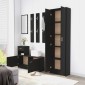 vidaXL Ντουλάπα Διαδρόμου Μαύρη 55 x 25 x 189 εκ. από Μοριοσανίδα