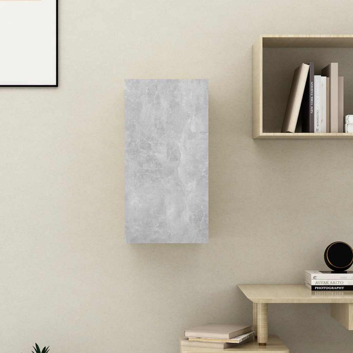 vidaXL Έπιπλο Τηλεόρασης Γκρι Σκυροδ. 30,5 x 30 x 60 εκ. Μοριοσανίδα