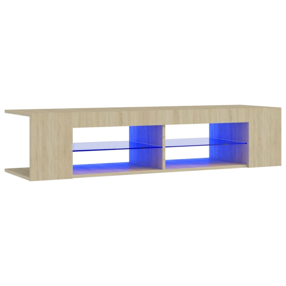 vidaXL Έπιπλο Τηλεόρασης με LED Sonoma Δρυς 135x39x30 εκ.