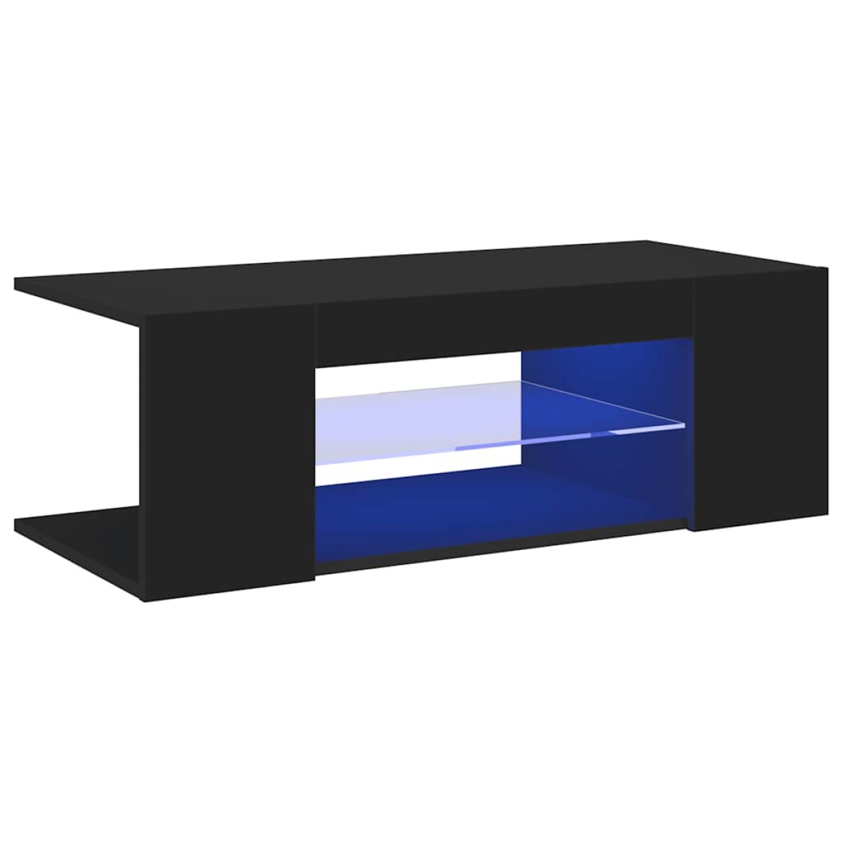 vidaXL Έπιπλο Τηλεόρασης με LED Μαύρο 90x39x30 εκ.