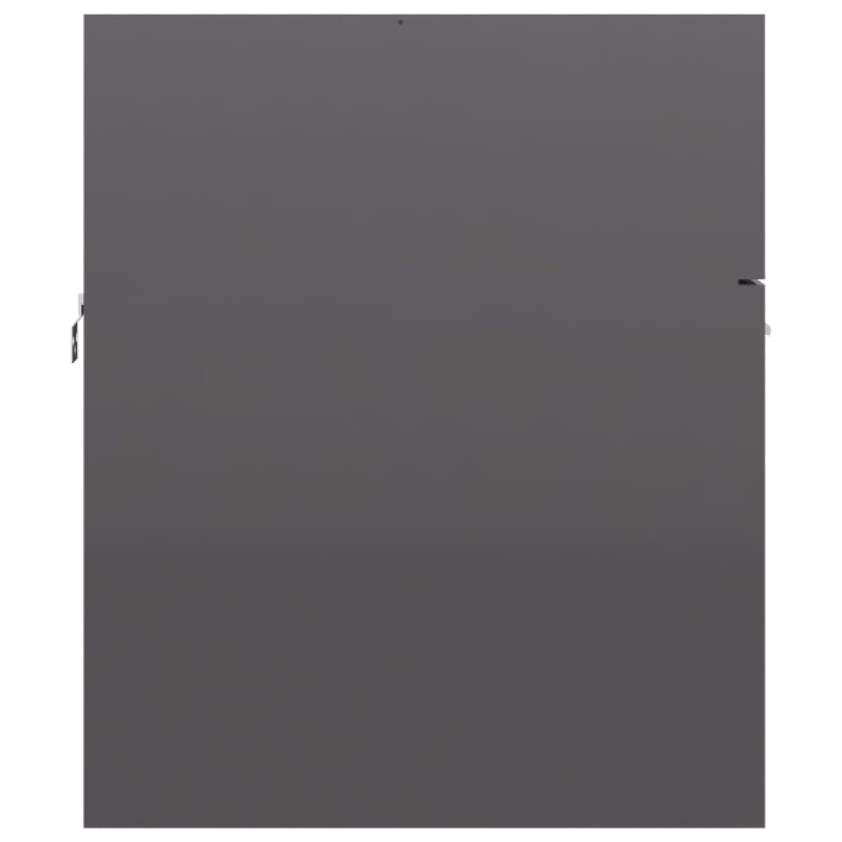 vidaXL Ντουλάπι Νιπτήρα Γυαλιστερό Γκρι 80x38,5x46 εκ. από Μοριοσανίδα