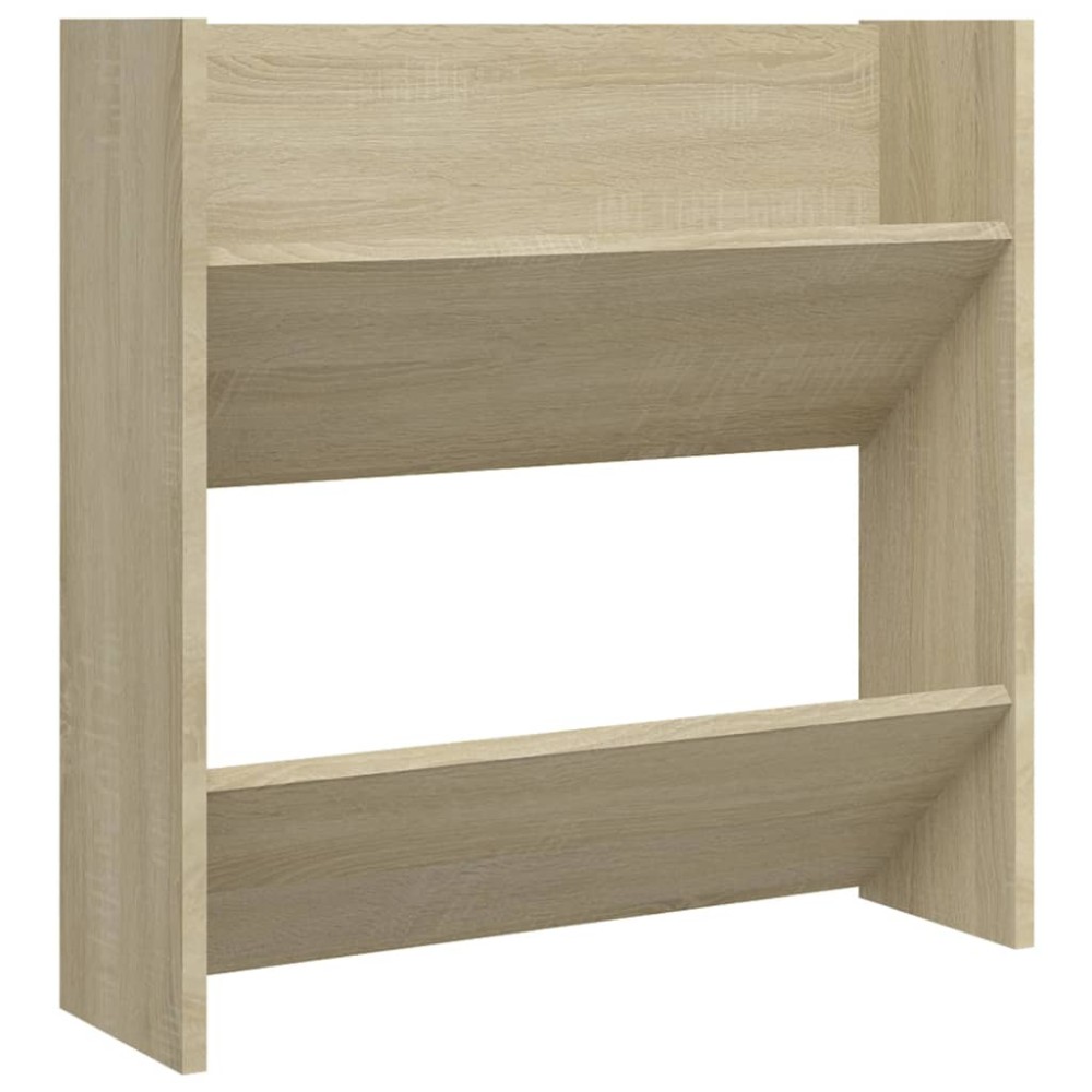 vidaXL Παπουτσοθήκη Τοίχου Sonoma Δρυς 60 x 18 x 60 εκ. Μοριοσανίδα