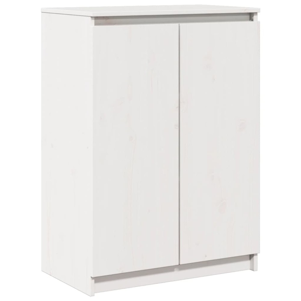 vidaXL Ντουλάπι Λευκό 60 x 36 x 84 εκ. από Μασίφ Ξύλο Πεύκου