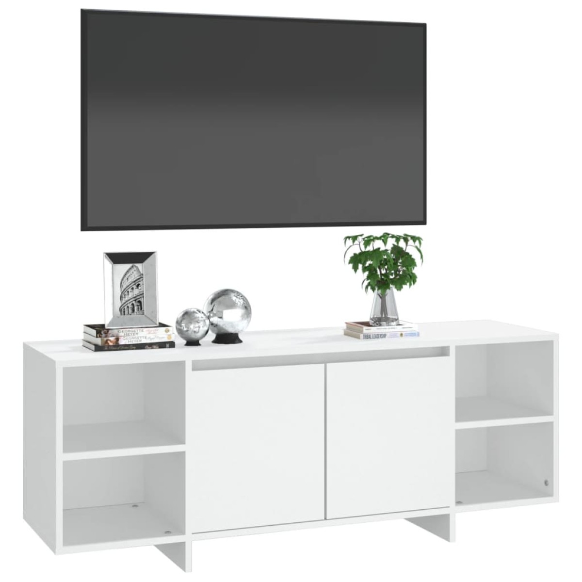 vidaXL Έπιπλο Τηλεόρασης Λευκό 130 x 35 x 50 εκ. από Μοριοσανίδα