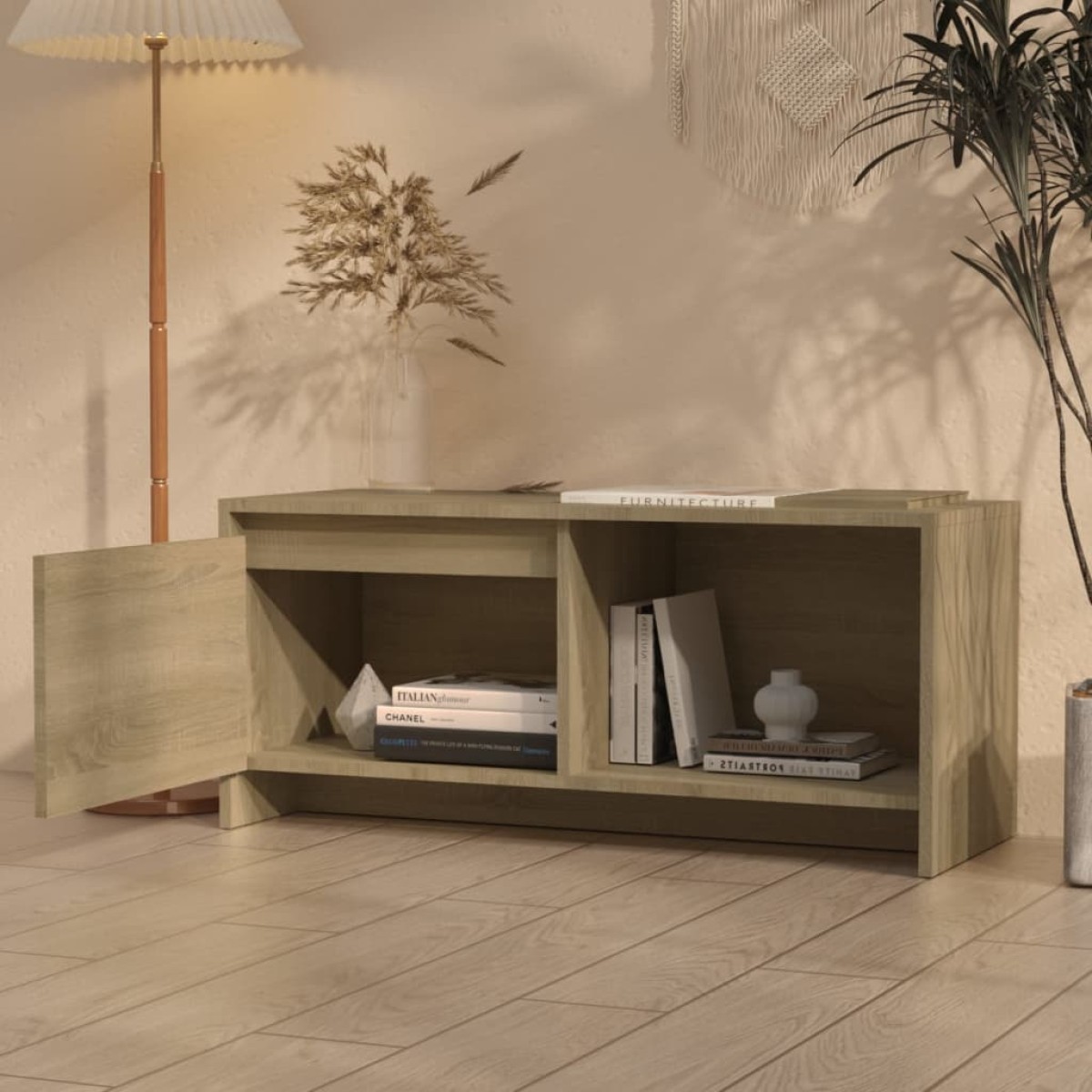 vidaXL Έπιπλο Τηλεόρασης Sonoma Δρυς 90 x 35 x 40 εκ. από Μοριοσανίδα