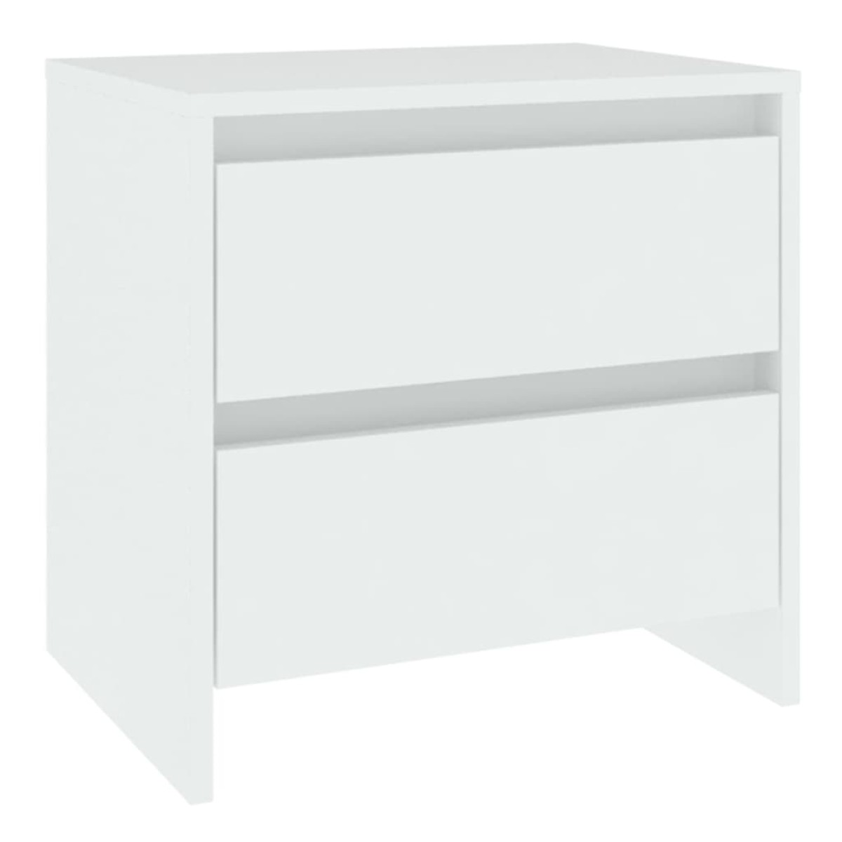 vidaXL Κομοδίνο Λευκό 45 x 34,5 x 44,5 εκ. από Μοριοσανίδα