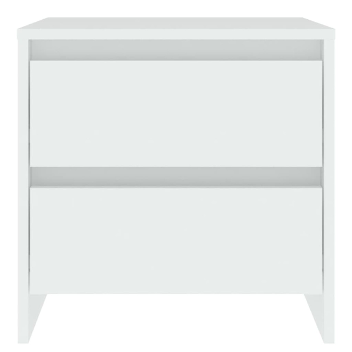vidaXL Κομοδίνο Λευκό 45 x 34,5 x 44,5 εκ. από Μοριοσανίδα