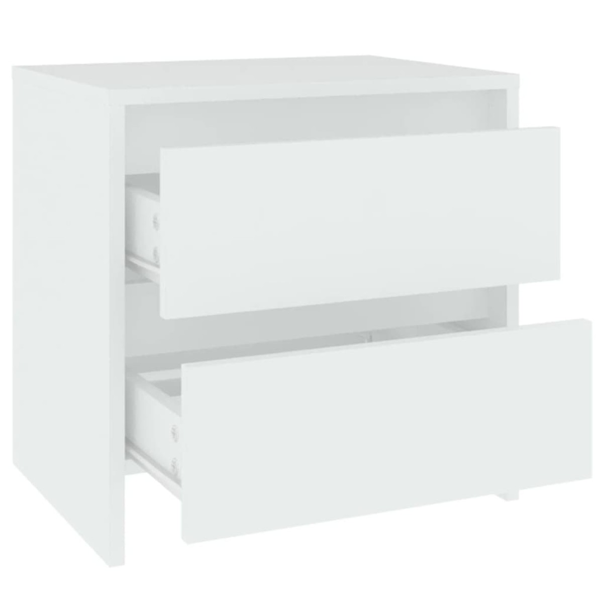 vidaXL Κομοδίνο Λευκό 45 x 34,5 x 44,5 εκ. από Μοριοσανίδα