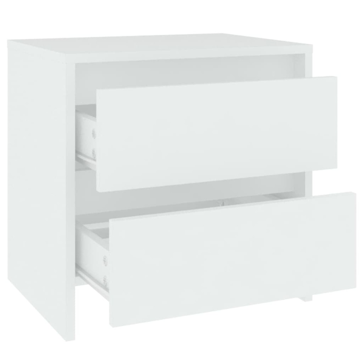 vidaXL Κομοδίνα 2 τεμ. Λευκά 45 x 34,5 x 44,5 εκ. από Μοριοσανίδα