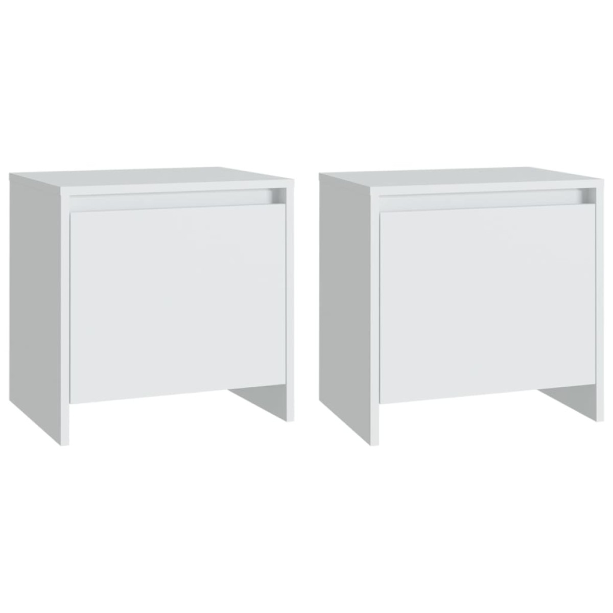 vidaXL Κομοδίνα 2 τεμ. Λευκά 45 x 34 x 44,5 εκ. από Μοριοσανίδα