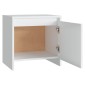 vidaXL Κομοδίνα 2 τεμ. Λευκά 45 x 34 x 44,5 εκ. από Μοριοσανίδα