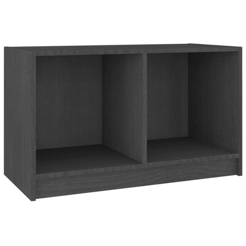 vidaXL Έπιπλο Τηλεόρασης Γκρι 70 x 33 x 42 εκ. από Μασίφ Ξύλο Πεύκου