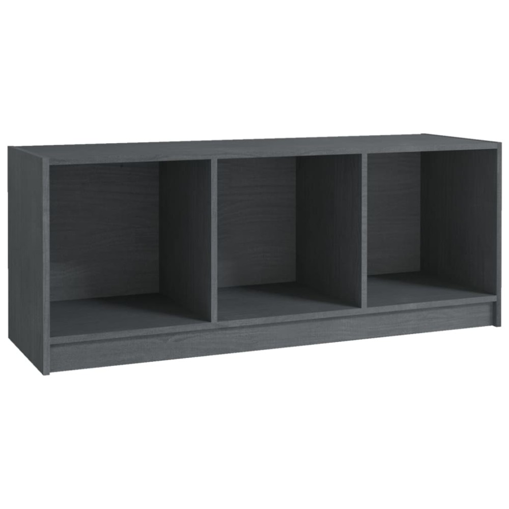 vidaXL Έπιπλο Τηλεόρασης Γκρι 104 x 33 x 41 εκ. από Μασίφ Ξύλο Πεύκου
