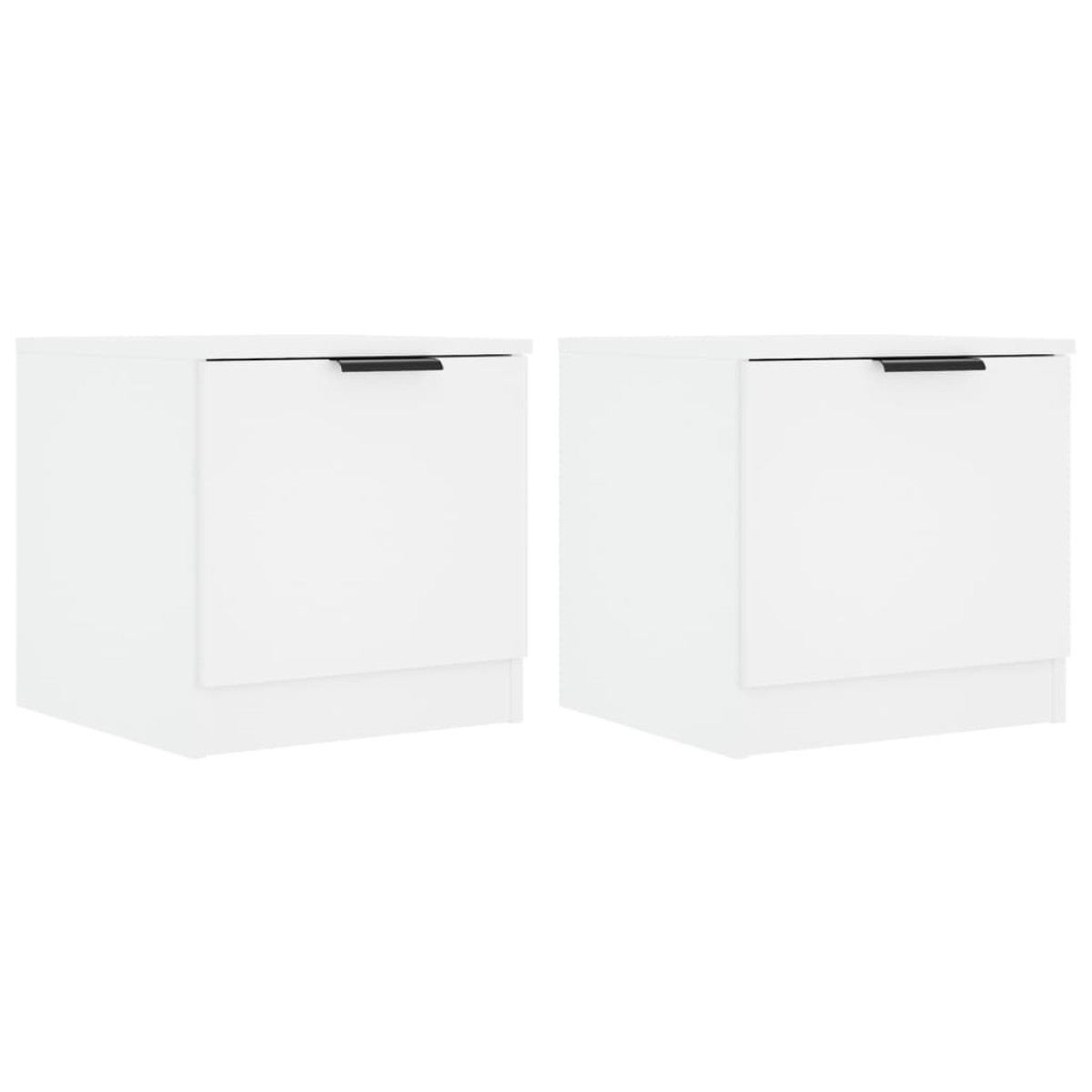 vidaXL Κομοδίνα 2 τεμ. Λευκά 40 x 39 x 40 εκ.