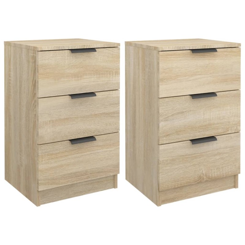 vidaXL Κομοδίνα 2 τεμ. Sonoma Δρυς 40 x 36 x 65 εκ.