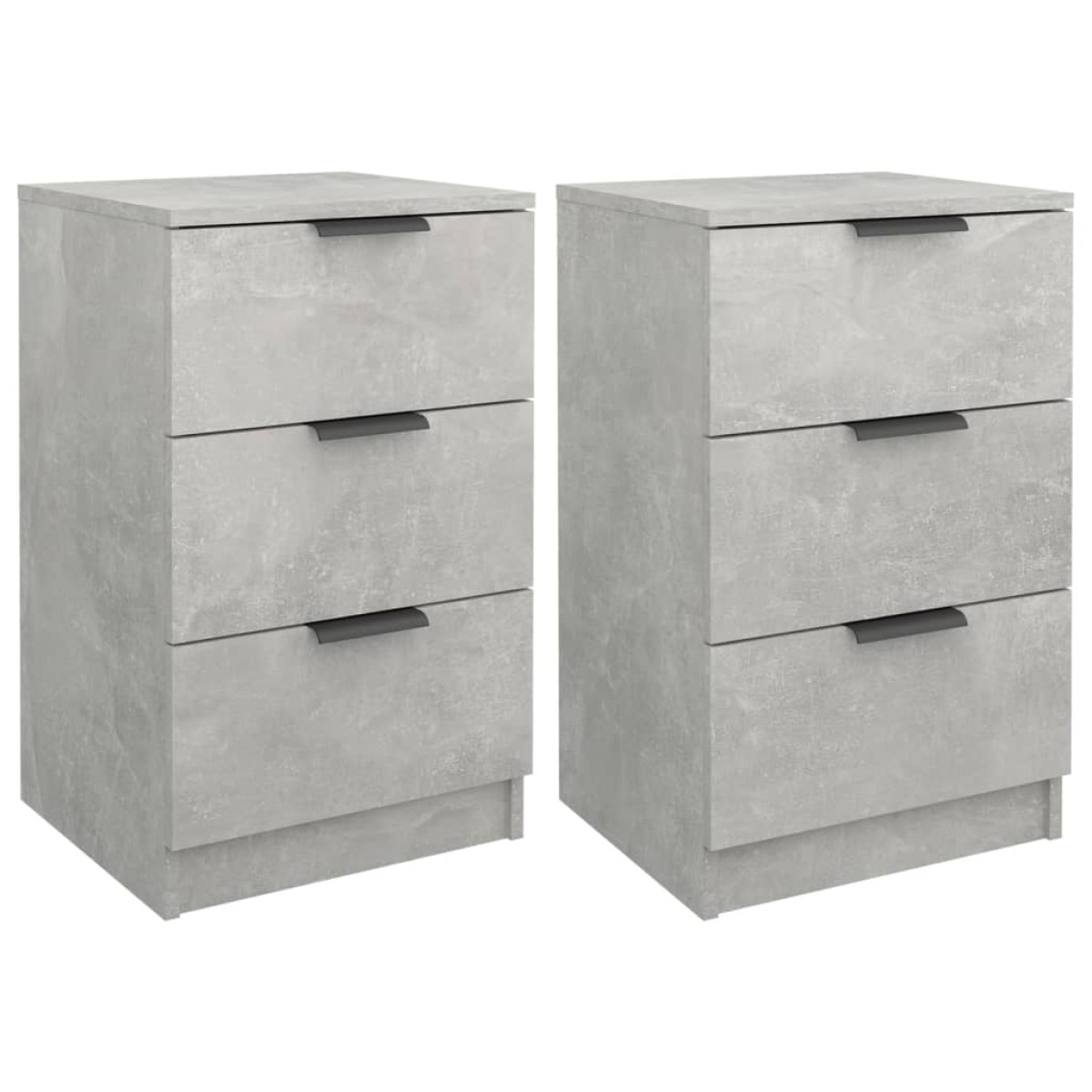 vidaXL Κομοδίνα 2 τεμ. Γκρι Σκυροδέματος 40x36x65 εκ.