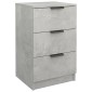 vidaXL Κομοδίνα 2 τεμ. Γκρι Σκυροδέματος 40x36x65 εκ.