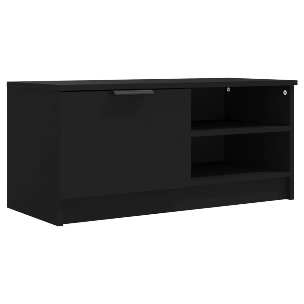 vidaXL Έπιπλο Τηλεόρασης Μαύρο 80 x 35 x 36,5 εκ. Επεξεργασμένο Ξύλο
