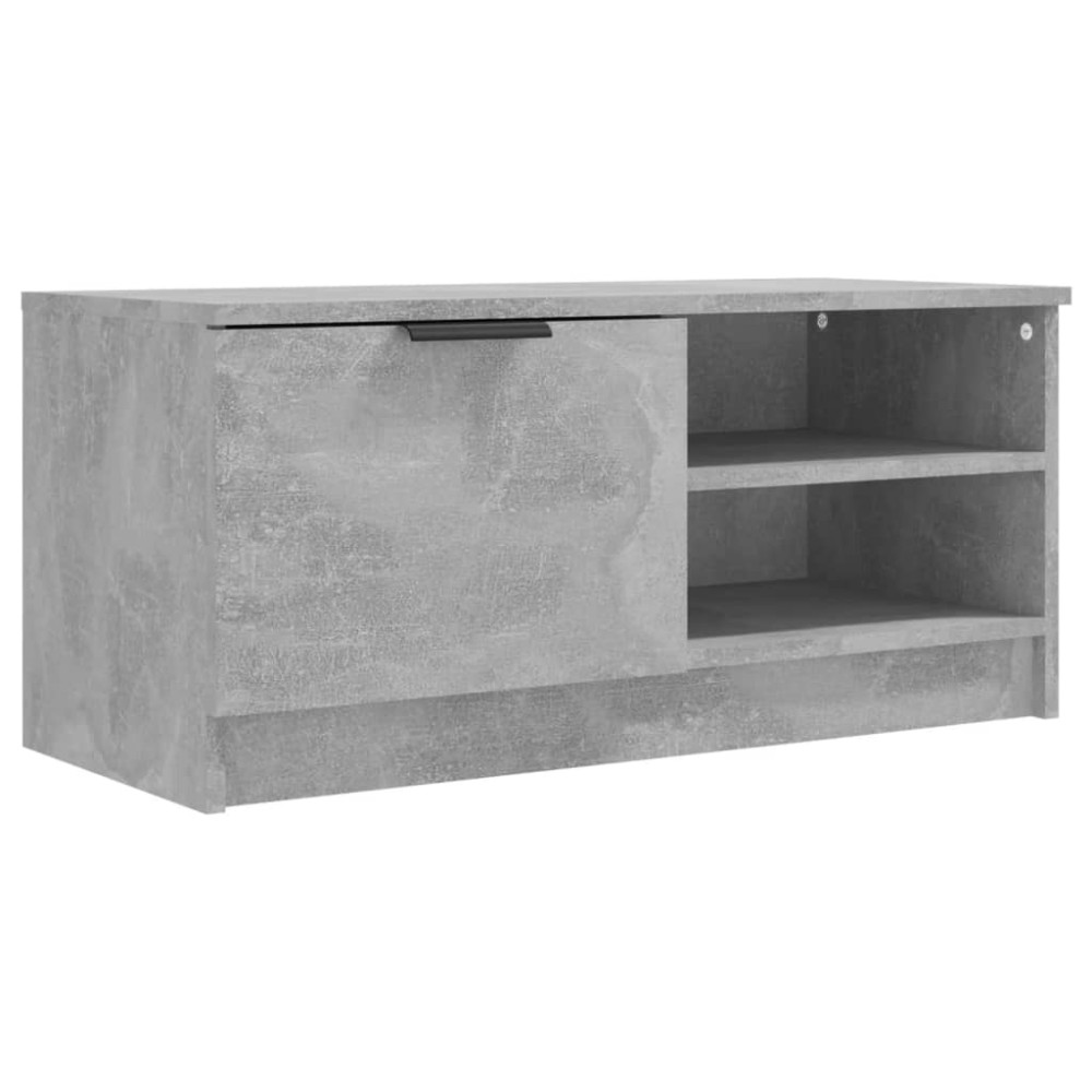 vidaXL Έπιπλο Τηλεόρασης Γκρι Σκυροδέματος 80x35x36,5 εκ. Επεξ. Ξύλο