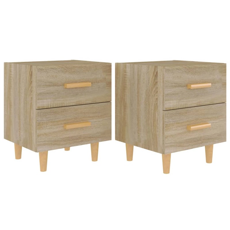 vidaXL Κομοδίνα 2 τεμ. Sonoma Δρυς 40 x 35 x 47,5 εκ.